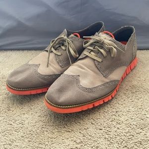 Cole Haan canvas wingtip shoes zero grand